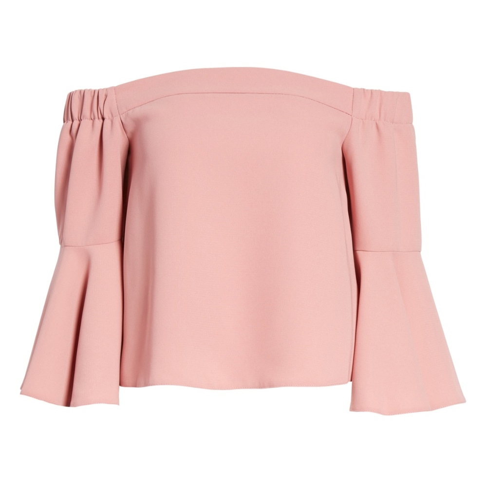 Topshop Off The Shoulder Bell Sleeves Top Size 6